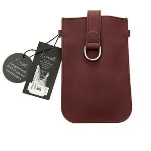 K. Carroll Accessories Red Crossbody Pouch Purse RFID Protection Travel NEW